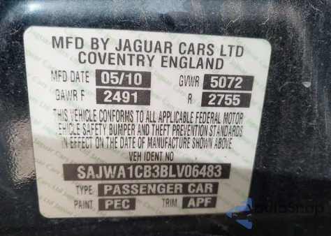 2011 Jaguar Xj z USA, uszkodzony, nr VIN SAJWA1CB3BLV06483